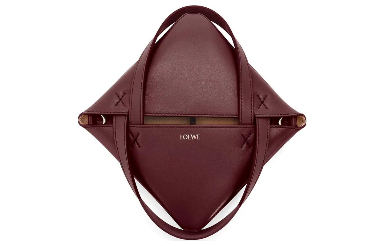 Женская сумка LOEWE (темно-бордовая) — фото 6