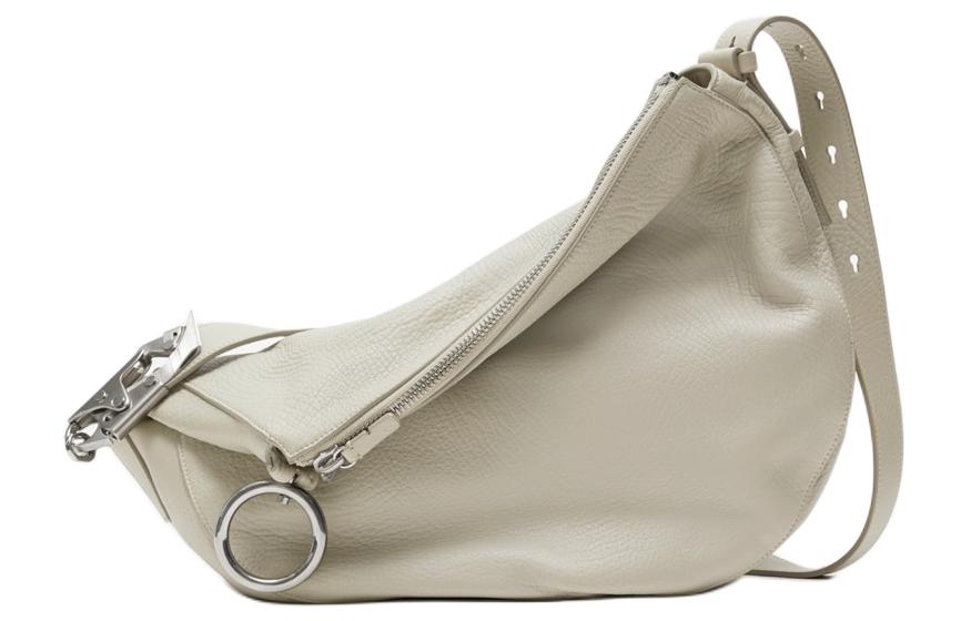 Burberry Knight Adjustable Strap Grain Calfskin Surface Crossbody Bag, Shoulder Bag Medium Women's Mist
