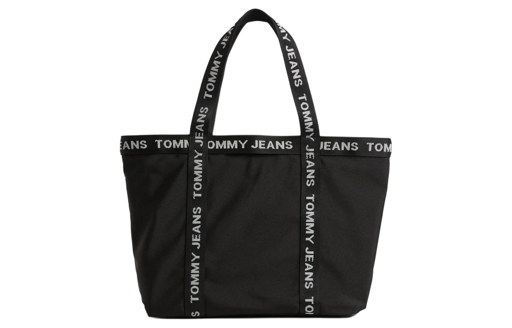 Tommy Hilfiger Recycled Polyester Tote Bag, Shopping Bag, Handbag Women's Black