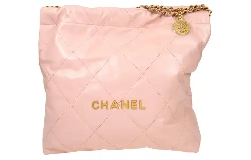 CHANEL 22Bag Cow Leather Bucket Bag, Handbag, Shoulder Bag Medium Women's Cherry Blossom Pink