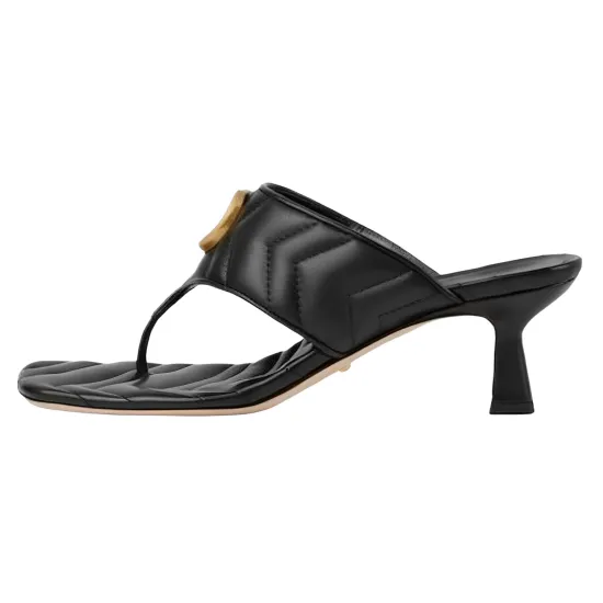 GUCCI 60mm Double G Leather Mules