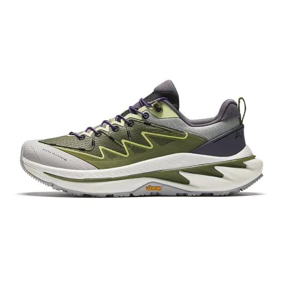 ANTA Wild PRO Running Shoes Men Low-Top Green/Purple
