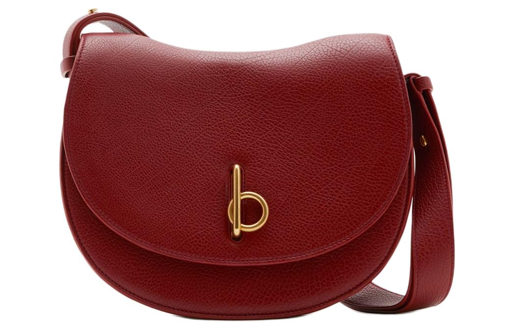 Burberry Rocking Horse Calfskin Crossbody Bag, Shoulder Bag Women's Gemstone Red