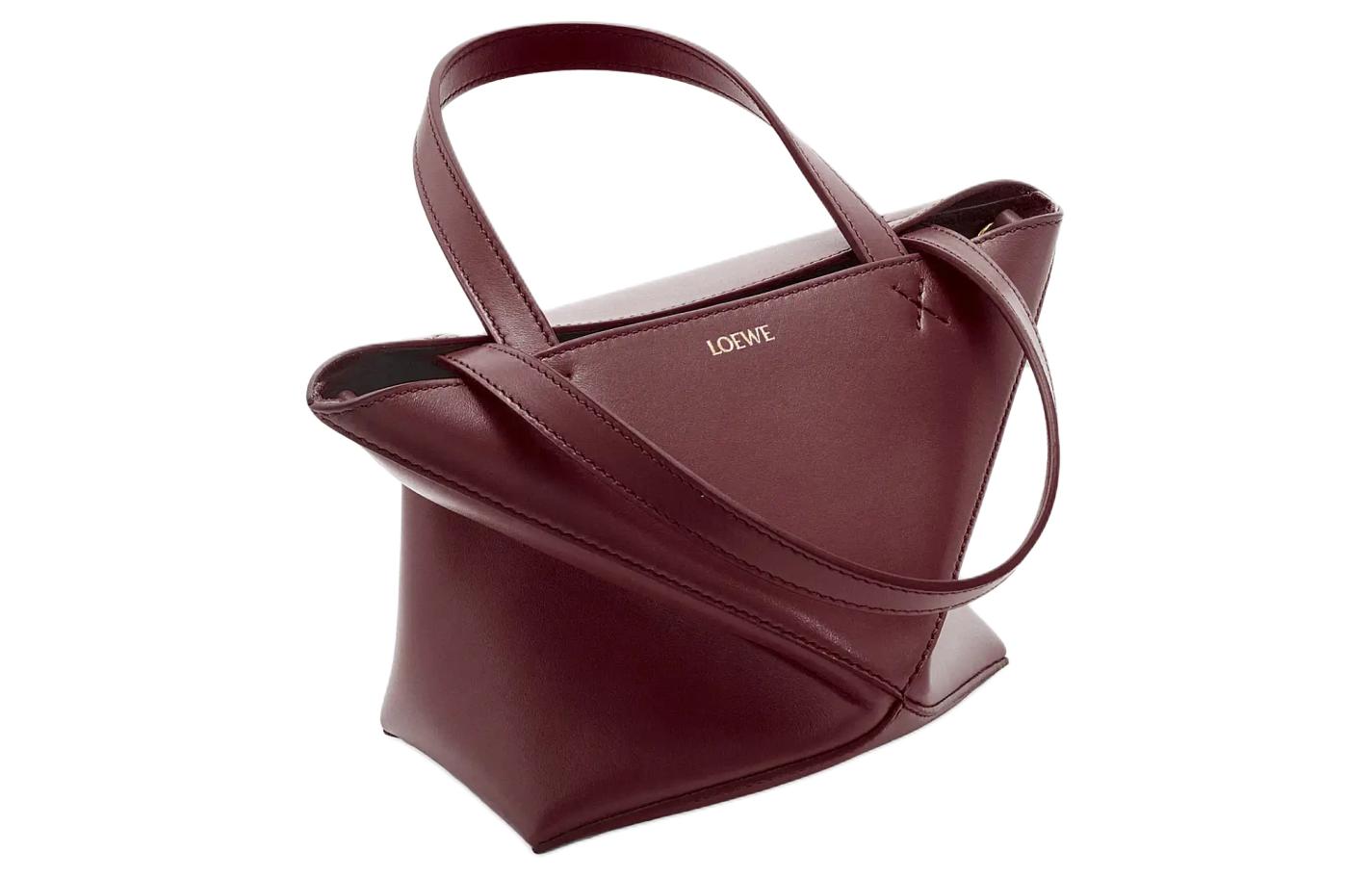 Женская сумка LOEWE (темно-бордовая) — фото 3