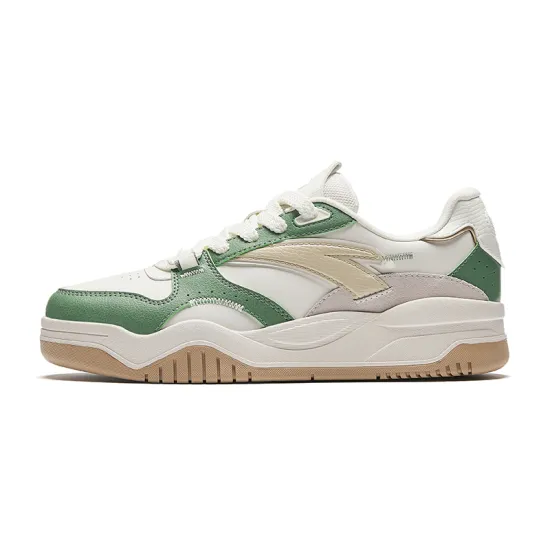 Anta Wave Shoes Height Increasing Low-Top Skateboard Shoes Women's White Green Yellow