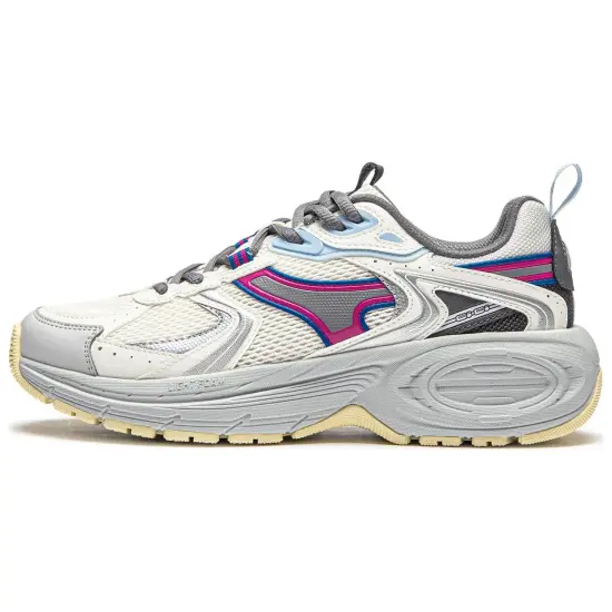 LiNing 92 CICI V2 Cushioned Slip Resistant Low Top Running Shoes Women's White Gray
