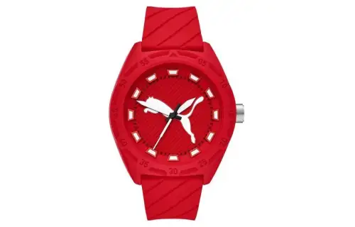 PUMA Wrist Watches Quartz Movement Silicone Strap White Dial Men's Watches ['50', 149262]m Waterproof