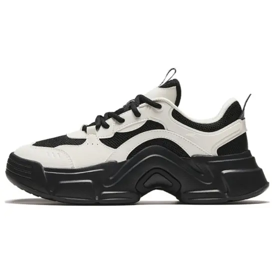ANTA Life Collection Casual Shoes Women's Low-Top Black Ivory White