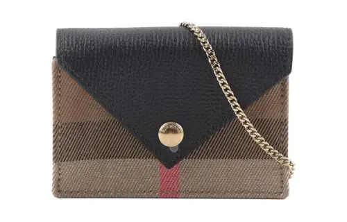 Burberry Canvas With Leather Shoulder Bag, Crossbody Bag, Wallet Women's Black & Brown