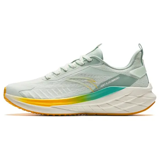 ANTA Running Collection Running Shoes Men Low-Top Light Dawn Green/Rain Mist Green/Tree Resin Yellow
