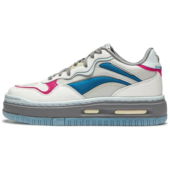 LINING Future C1 Skateboard Shoes Women's Low-Top White Gray Pink