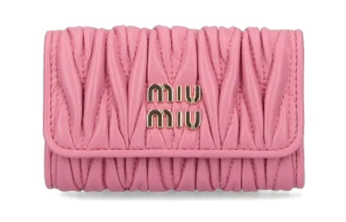 MIU MIU Leather Key Pouch Women's Pink