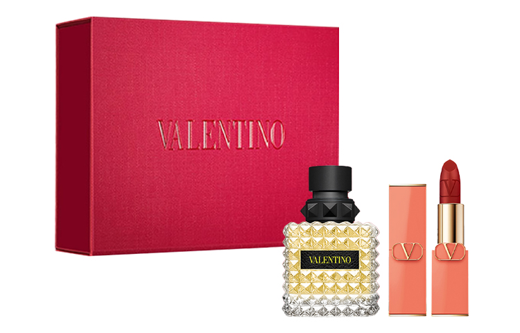 Valentino Valentino, lipstick contains rose, perfume, set, 50 ml