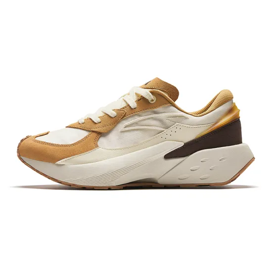 ANTA Casual Shoes Men Low-Top Light Beige White/Light Brown