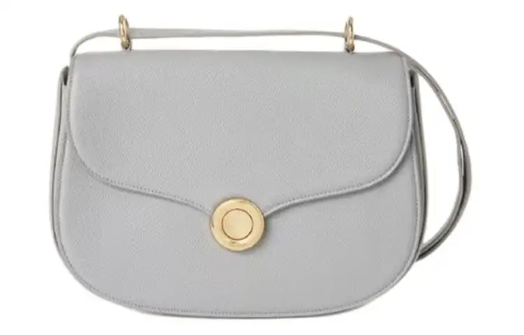 Loro Piana Ghiera Calfskin Handbag, Shoulder Bag, Crossbody Bag Medium Women's Gray