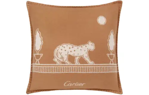 CARTIER/Cartier PANTHÈRE DE CARTIER European-style cheetah cushion cushion/cushion brown