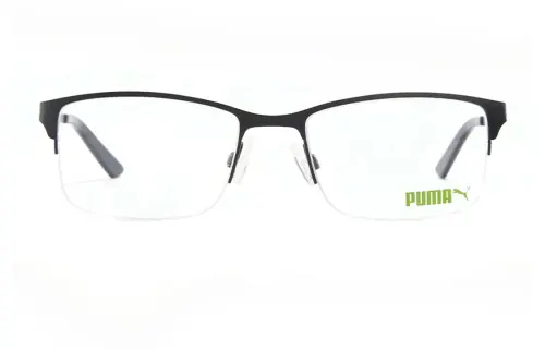 PUMA Alloy Rectangular Eyeglass Frames Unisex Black