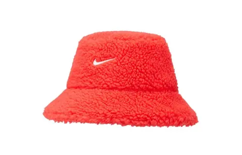 Nike Logo polyester cotton acrylic fisherman hat children's style red