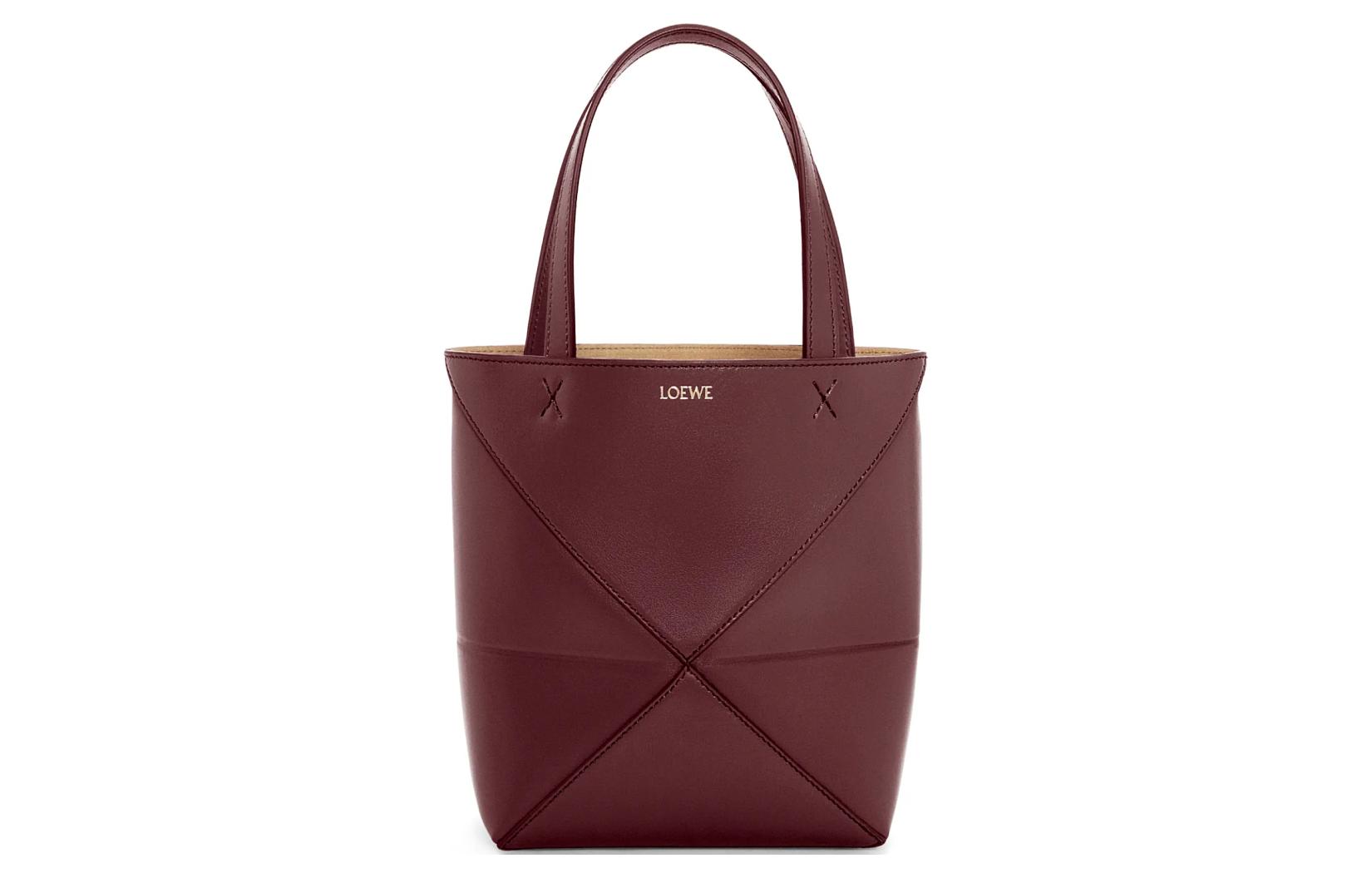 Женская сумка LOEWE (темно-бордовая)