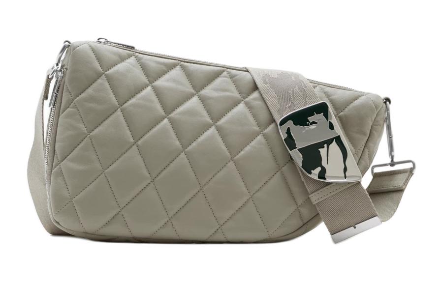 Burberry Shield Lambskin Messenger Bag, Shoulder Bag Medium Women's Mist