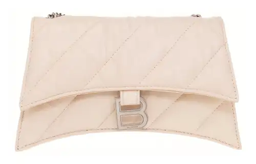 Balenciaga Calfskin Portable Crossbody Bag, Shoulder Bag Women's Beige