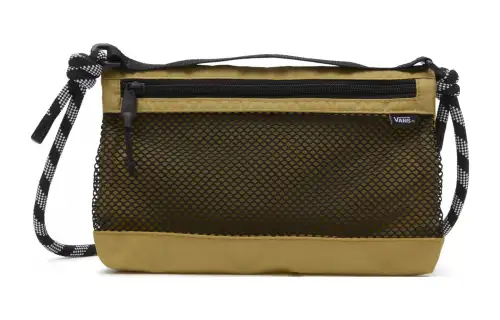 Vans Exterior Zip Pocket Nylon Crossbody Bag, Shoulder Bag Regular Unisex Yellow