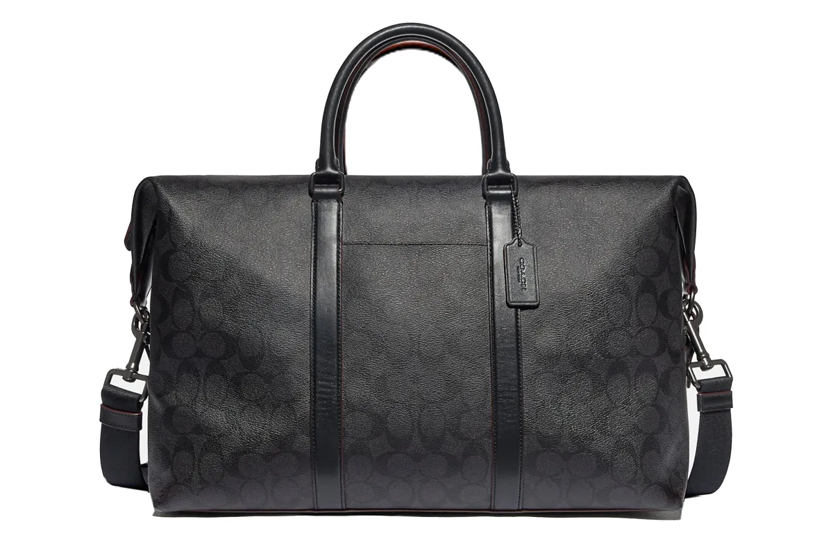 COACH Trekker Coated Canvas With Smooth Leather Handbag, Crossbody Bag, Travel Bag Men's