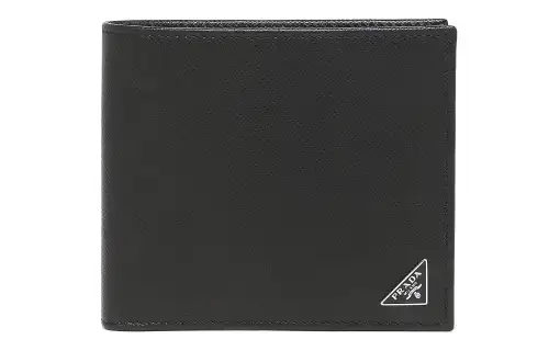 PRADA Saffiano Cow Leather Wallet Money Unisex Black