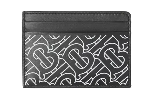 Burberry Leather Card Holder Men's Black