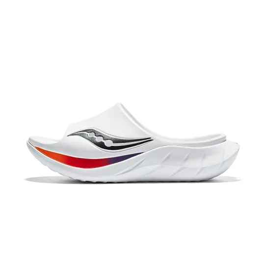 Saucony Cradle 2 Slide Slippers Unisex White, Orange, Black