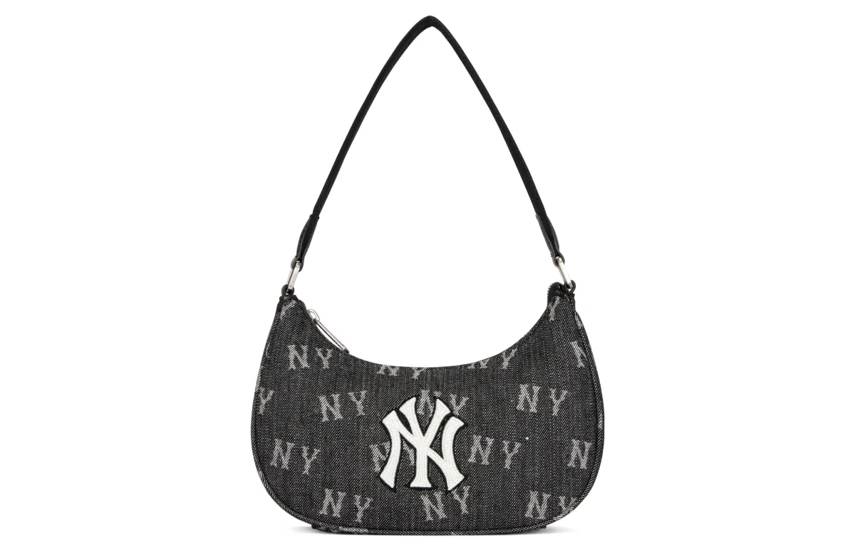 MLB New York Yankees Cotton Shoulder Bag, Handbag, Clutch, Student Backpack Unisex Gray