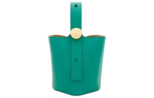 LOEWE Cow Leather Bucket Bag, Shoulder Bag, Crossbody Bag, Handbag Mini Women's Jadeite Green
