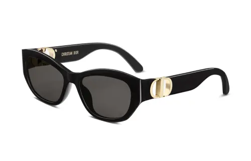 DIOR Irregular Shape Sunglasses Women's Black