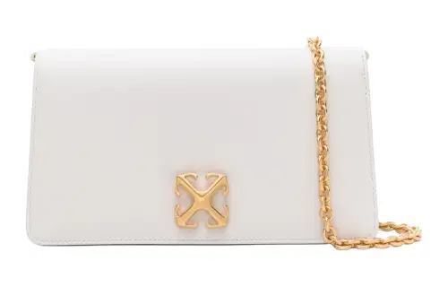 OFF WHITE Jitney 1.7 Leather Shoulder Bag
