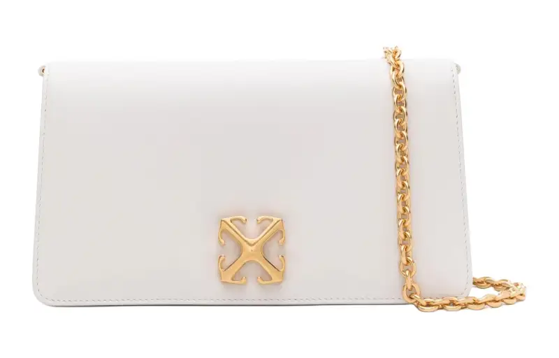 OFF WHITE Jitney 1.7 Leather Shoulder Bag
