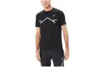 ASICS LITE SHOW T Shirts Men's Black Crew Neck Moderate Straight Fit