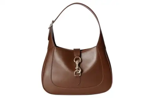 GUCCI Jackie 1961 Leather Handbag, Shoulder Bag Small Women's Brown