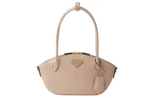 PRADA Leather Shoulder Bag, Crossbody Bag, Handbag Small Women's Travertine Color