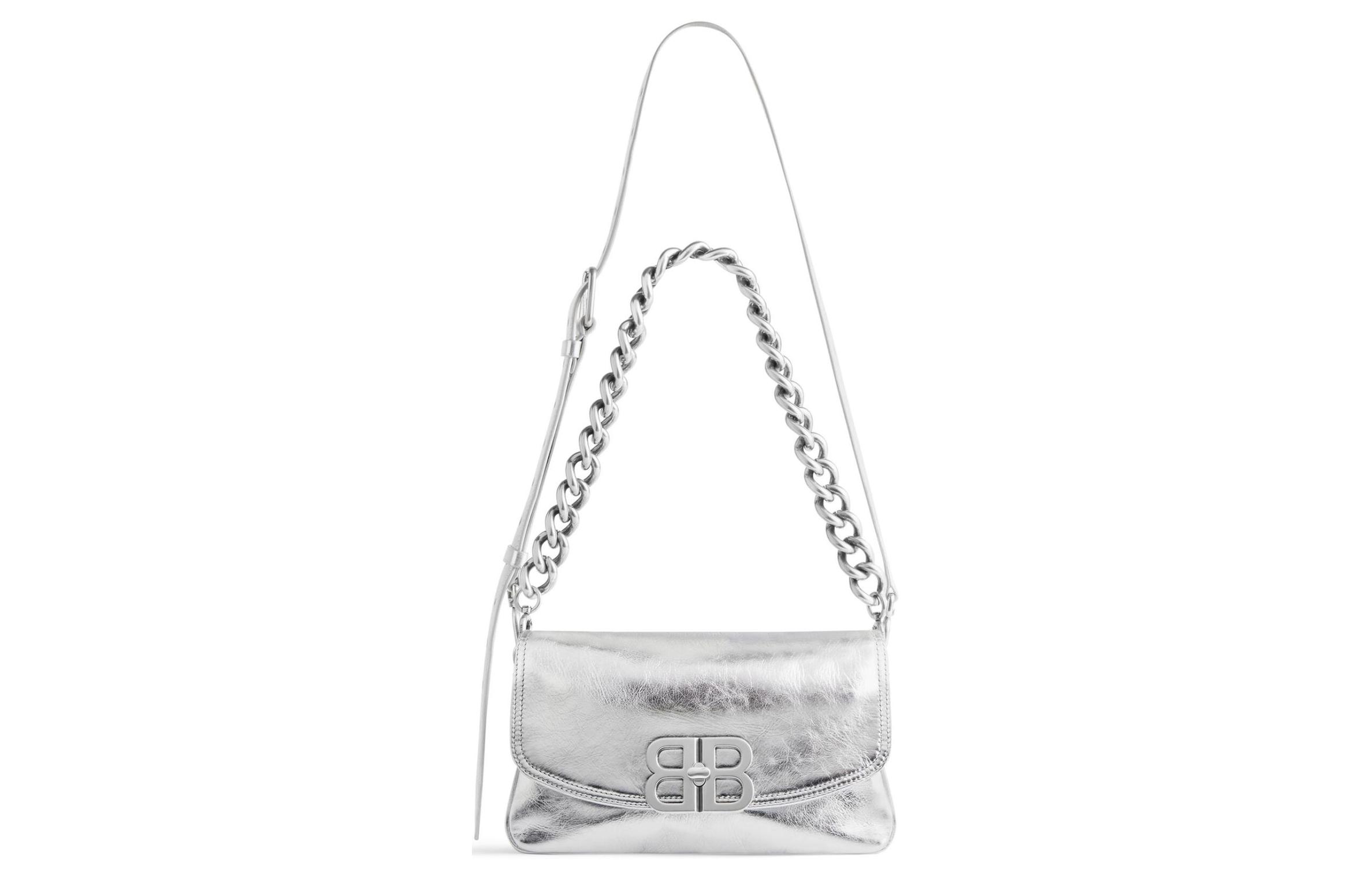 Женская сумка Balenciaga (серебряная) — фото 2