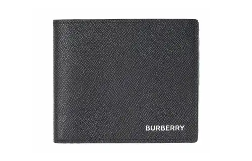Burberry Grainy Leather International Bifold Wallet Black