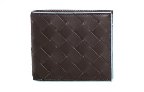 Bottega Veneta Calfskin Wallet Men's Dark Brown