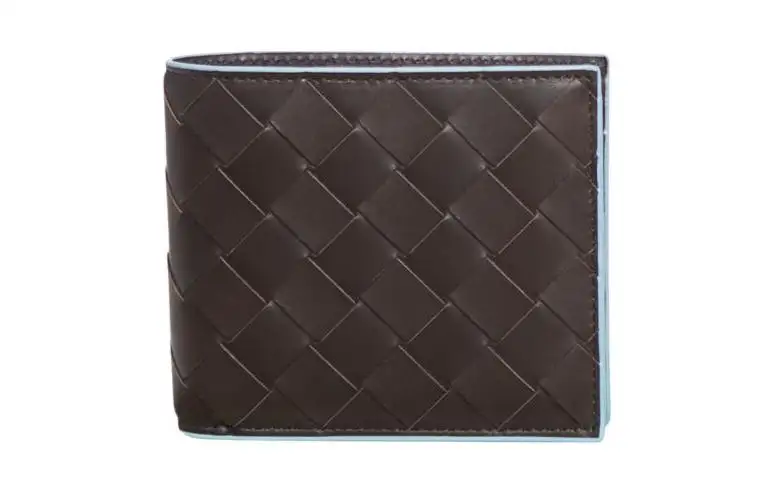 Bottega Veneta Calfskin Wallet Men's Dark Brown