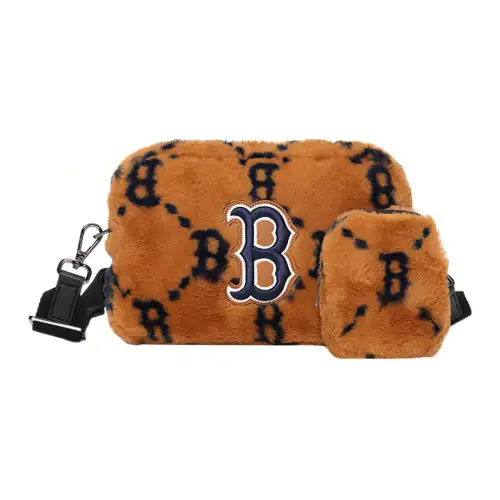 MLB Monogram Collection Polyester Camera Bag, Shoulder Bag, Crossbody Bag Regular Unisex Brown