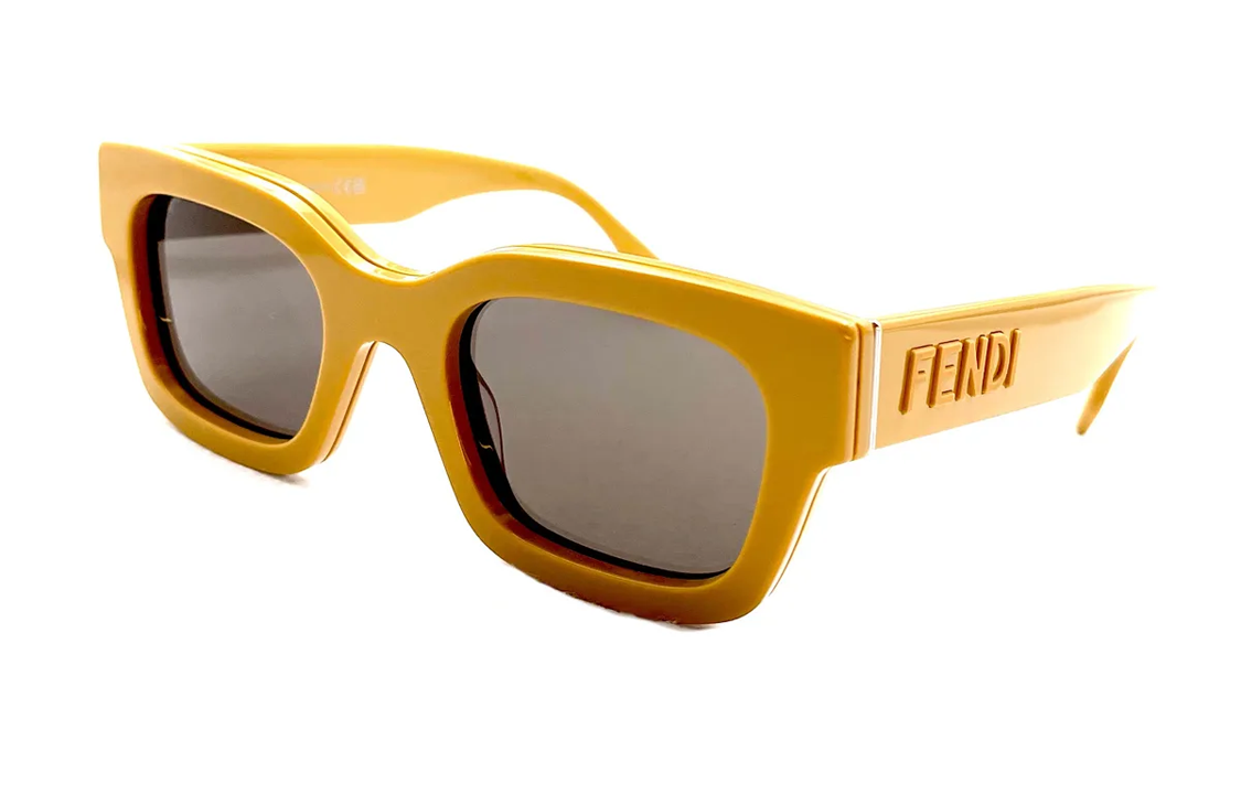Женские очки Fendi Logo (желтые)
