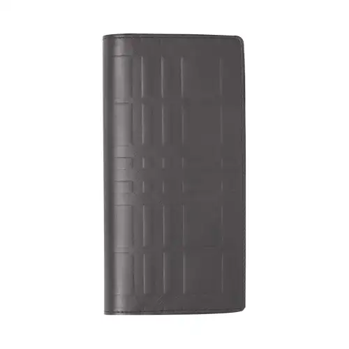 Burberry Calfskin Wallet Men's Dark Gray