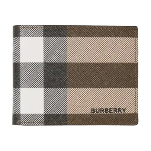 Burberry Artificial Leather Card Holder Wallet Small Men's Brown