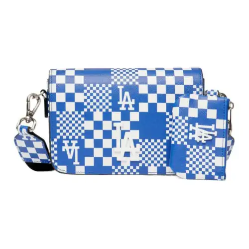 MLB Synthetic Leather Combo Bag, Shoulder Bag, Crossbody Bag Regular Unisex Klein Blue