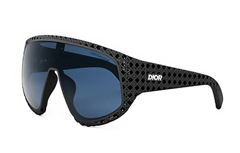DIOR Irregular Shape Sunglasses Men's Black