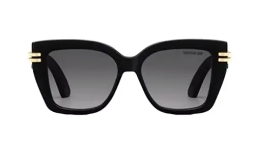 DIOR Acetate Irregular Shape Sunglasses Women's Black