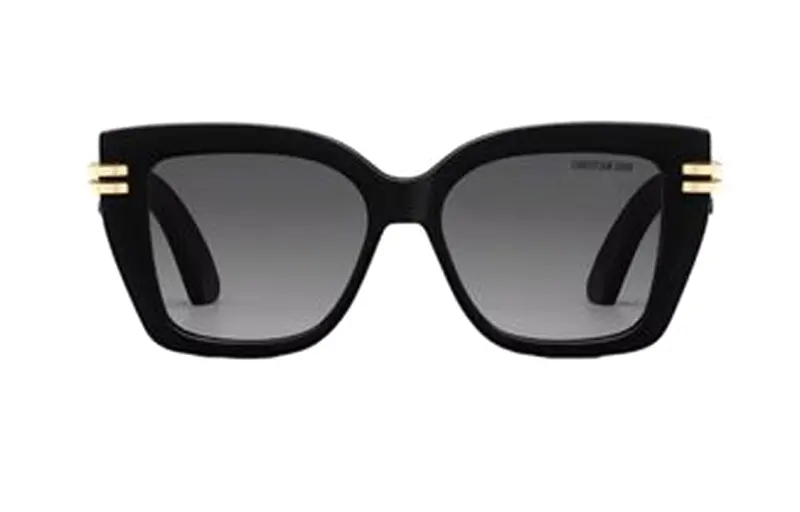 DIOR Acetate Irregular Shape Sunglasses Women's Black